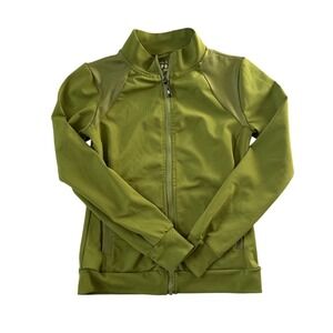 Nicole Miller SPORT Olive Green Full Zip Athletic Jacket Small LW